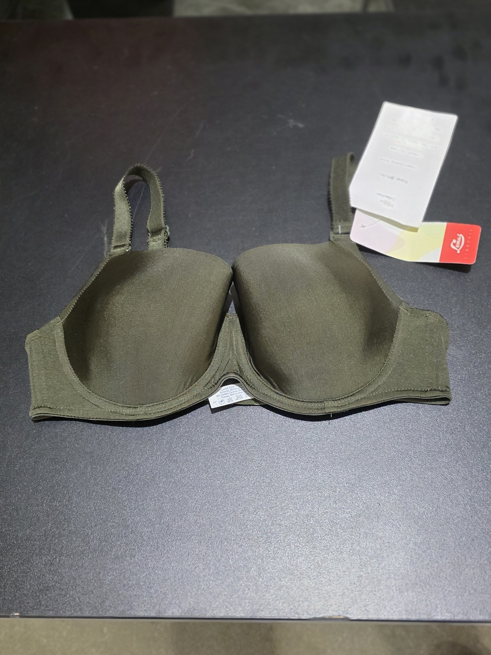 Olive Green T-Shirt Bra with Underwire - Women Intimates